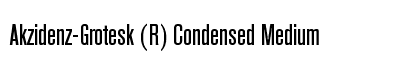 Akzidenz-Grotesk (R) Condensed Medium